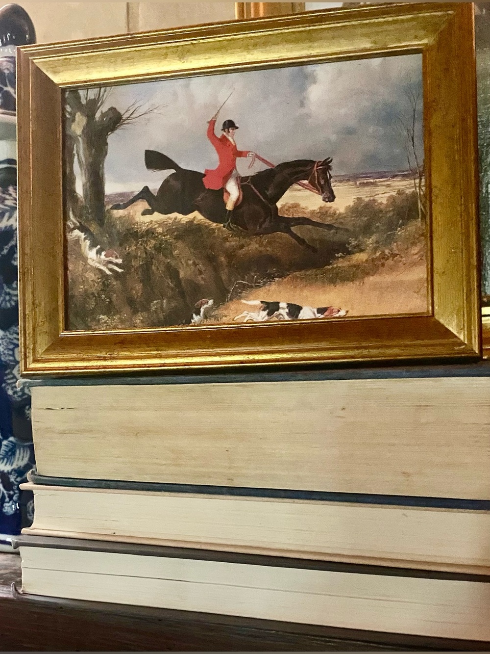 Styled Equestrian Art Display | Bundle 3+ Save 20% | Gold Frame Decor - Picture 2 of 4